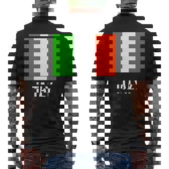 イタリアの国旗 メンズTシャツ バックプリント - Kawaiitshirt