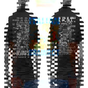 イタリアン ブレイン ミーム トラレロ トラララ ボンバルディーノ クロコディロ メンズTシャツ バックプリント - Kawaiitshirt