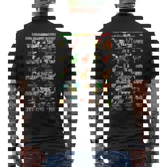 イタリアンブレインロットキャラクターの種類イタリアブレインロットアファベット メンズTシャツ バックプリント - Kawaiitshirt