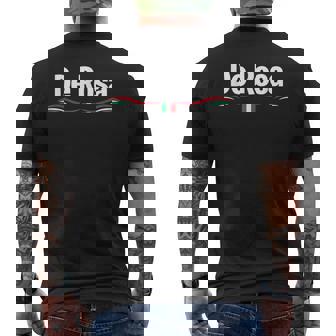 イタリア国旗 イタリアの出生名 De Rosa メンズTシャツ バックプリント - Kawaiitshirt