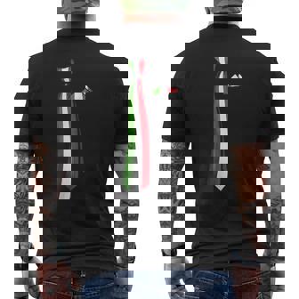 イタリア国旗ネクタイ愛国国旗 メンズTシャツ バックプリント - Kawaiitshirt