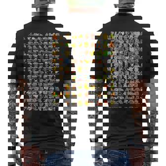 イタリア語-ブレインローz世代面白いミーム90ブレインロットキャラクター メンズTシャツ バックプリント - Kawaiitshirt