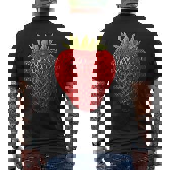 イチゴ イラスト アート フルーツ グラフィック モチーフ メンズTシャツ バックプリント - Kawaiitshirt