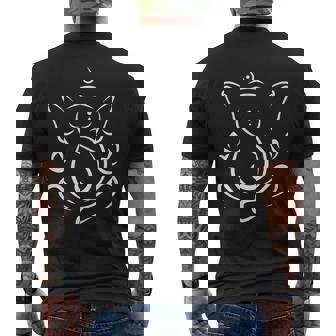 インドの象の神様 ガネーシャ デザイン シンプル 半袖 夏服 トップス メンズTシャツ バックプリント - Kawaiitshirt