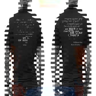 インビクタスの詩 私は自分の運命の支配者である インスピレーション メンズTシャツ バックプリント - Kawaiitshirt