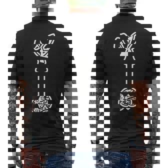 イースターエッグ付きの面白いイースターペニスウサギの耳。 メンズTシャツ バックプリント - Kawaiitshirt