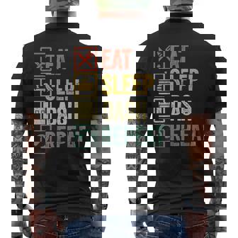 イートスリープダッシュリピートビデオゲームジオメトリビデオゲーマー メンズTシャツ バックプリント - Kawaiitshirt