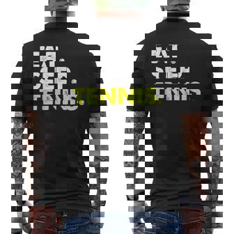 イート・スリープ・テニス メンズTシャツ バックプリント - Kawaiitshirt