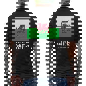 ウェールズのウェールズの旗 メンズTシャツ バックプリント - Kawaiitshirt