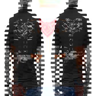 ウエスタン保安官 カウボーイベスト ハロウィンコスチューム メンズTシャツ バックプリント - Kawaiitshirt