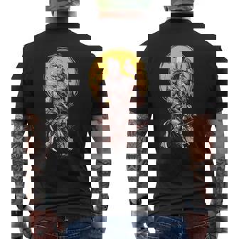 ウクライナのコサック戦士が剣を握り、ウクライナのために戦う メンズTシャツ バックプリント - Kawaiitshirt