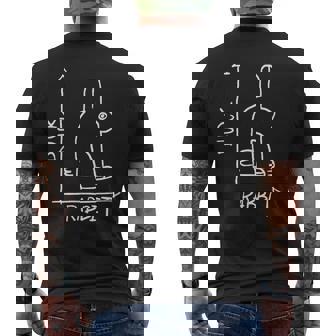 ウサギまたはアヒル 目の錯覚 メンズTシャツ バックプリント - Kawaiitshirt