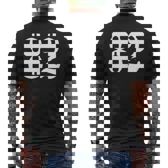 エイティツー 数字 82 ナンバー メンズTシャツ バックプリント - Kawaiitshirt