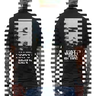 エイリアン Ufo ハンターシャツ I Want To Believe メンズTシャツ バックプリント - Kawaiitshirt