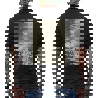 エイリアン Ufo ファニー キャッツ エイリアンの侵略猫 メンズTシャツ バックプリント - Kawaiitshirt