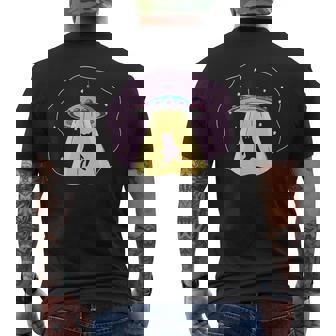 エイリアン Ufo ファニー キャット おもしろ 猫好き 猫飼い 猫 ネコ ねこ 黒猫 くろねこ好き 面白い メンズTシャツ バックプリント - Kawaiitshirt