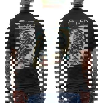 エイリアンxenomorphイラストポスター。 メンズTシャツ バックプリント - Kawaiitshirt