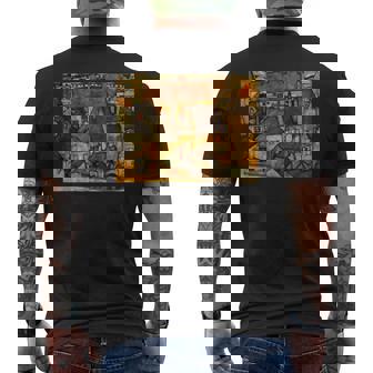 エゴン・シーレ作 イエロー・シティ 1914 メンズTシャツ バックプリント - Kawaiitshirt