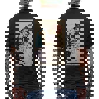 エゴン・シーレ作「膝を曲げた座る女」1917 メンズTシャツ バックプリント - Kawaiitshirt