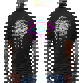エジプトのホルスの目 トリッピー サイケデリック アート 宇宙 シュール メンズTシャツ バックプリント - Kawaiitshirt
