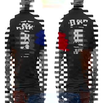 エッフェル塔 パリ フランス フランス 国旗 バケーション パリ メンズTシャツ バックプリント - Kawaiitshirt