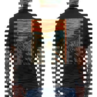 エドヴァルド表現主義の叫びムンクアート メンズTシャツ バックプリント - Kawaiitshirt