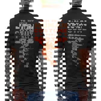 エビ 面白い人間のコスチューム レトロ エビやザリガニ メンズTシャツ バックプリント - Kawaiitshirt