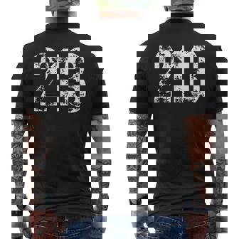 エリアコード 213 ロサンゼルス カリフォルニア La エリアコード Ca 213 メンズTシャツ バックプリント - Kawaiitshirt