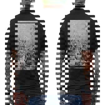 エルサレムへのイエスの参入 グスターヴ・ドーレ聖書芸術 メンズTシャツ バックプリント - Kawaiitshirt