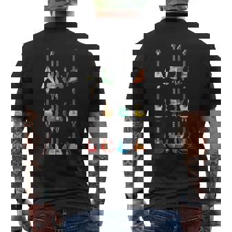 エレキギターデザイン-ヴィンテージギターコレクション メンズTシャツ バックプリント - Kawaiitshirt