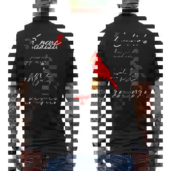 エンジェルが近くにいるとカーディナルが現れる メンズTシャツ バックプリント - Kawaiitshirt