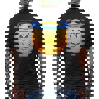 エンジェルスマイリー絵文字 メンズTシャツ バックプリント - Kawaiitshirt