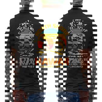 オアフ島のラニアケアビーチノースショアサーフィンハワイオアフ島 メンズTシャツ バックプリント - Kawaiitshirt