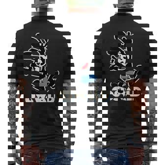 オズワルドうさぎ メンズTシャツ バックプリント - Kawaiitshirt