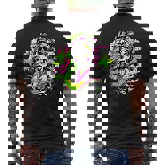 オタク愛好家のためのドラゴンボンド付きカワイイアニメ芸者 メンズTシャツ バックプリント - Kawaiitshirt