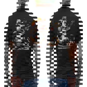 オポッサム演奏 バンジョー ギター 面白い ポッサムハット ゴミ オポッサム メンズTシャツ バックプリント - Kawaiitshirt