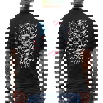 オレゴン州オハイオ州 7月4日 アメリカ国旗 メンズTシャツ バックプリント - Kawaiitshirt