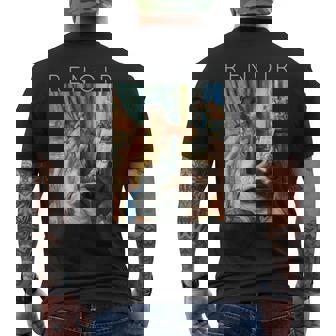 オーギュスト・ルノワール-ピアノに向かう二人の少女-ミュージシャン メンズTシャツ バックプリント - Kawaiitshirt