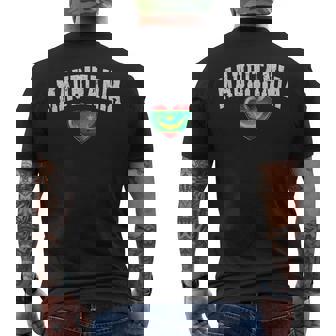 オーク フラッグ ハート オブ モーリタニア エンブレム National Pride & Unity メンズTシャツ バックプリント - Kawaiitshirt