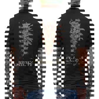 オークリー、カリフォルニア幾何学 トライバルカントリーアート メンズTシャツ バックプリント - Kawaiitshirt