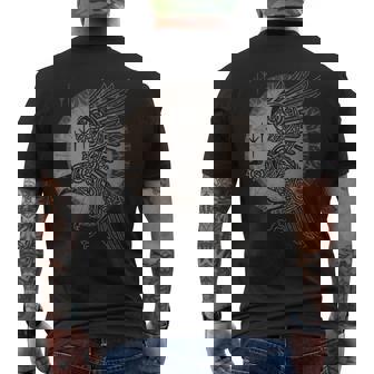 オーディンのカラス フギンとムニン フギンとムニン メンズTシャツ バックプリント - Kawaiitshirt