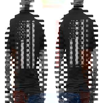 オートバイ ジムカーナ アメリカ国旗 7月4日 メンズTシャツ バックプリント - Kawaiitshirt