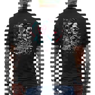 オールドスクールチョロチカーノギャングスターアート メンズTシャツ バックプリント - Kawaiitshirt