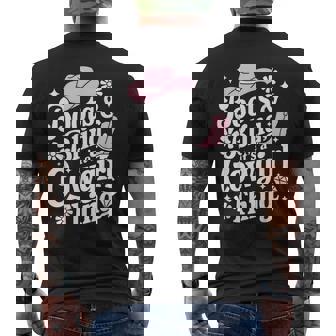 カウガールブーツ、キラキラ、カントリーミュージックギフト メンズTシャツ バックプリント - Kawaiitshirt