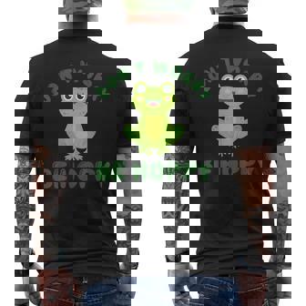 カエルの愛好家や教育者向けのかわいいカエルの先生のデザイン。 メンズTシャツ バックプリント - Kawaiitshirt