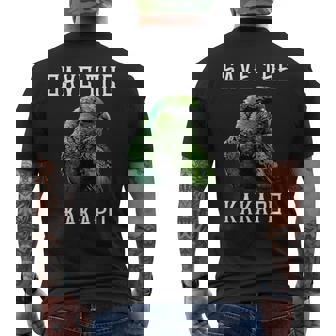 カカポ オウム ニュージーランド カカポ 鳥ave The Kakapo メンズTシャツ バックプリント - Kawaiitshirt