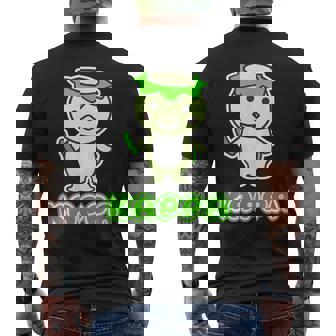 カッパ くん『セルフィー』河童【どうぶつフレンズ】きゅうり 妖怪 かわいい イラスト メンズTシャツ バックプリント - Kawaiitshirt