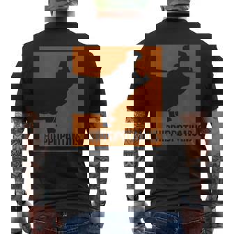 カバ 動物 カバ メンズTシャツ バックプリント - Kawaiitshirt