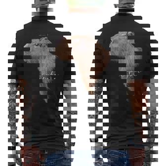 カピバラ グラフィック アート カピバラ Ro Ro Ro歯動物 アニマル ラバー メンズTシャツ バックプリント - Kawaiitshirt