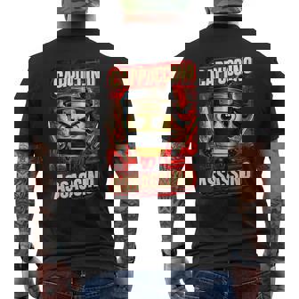 カプチーノ アサシーノ イタリアン ブレイン ミーム 日本語 忍者 メンズTシャツ バックプリント - Kawaiitshirt